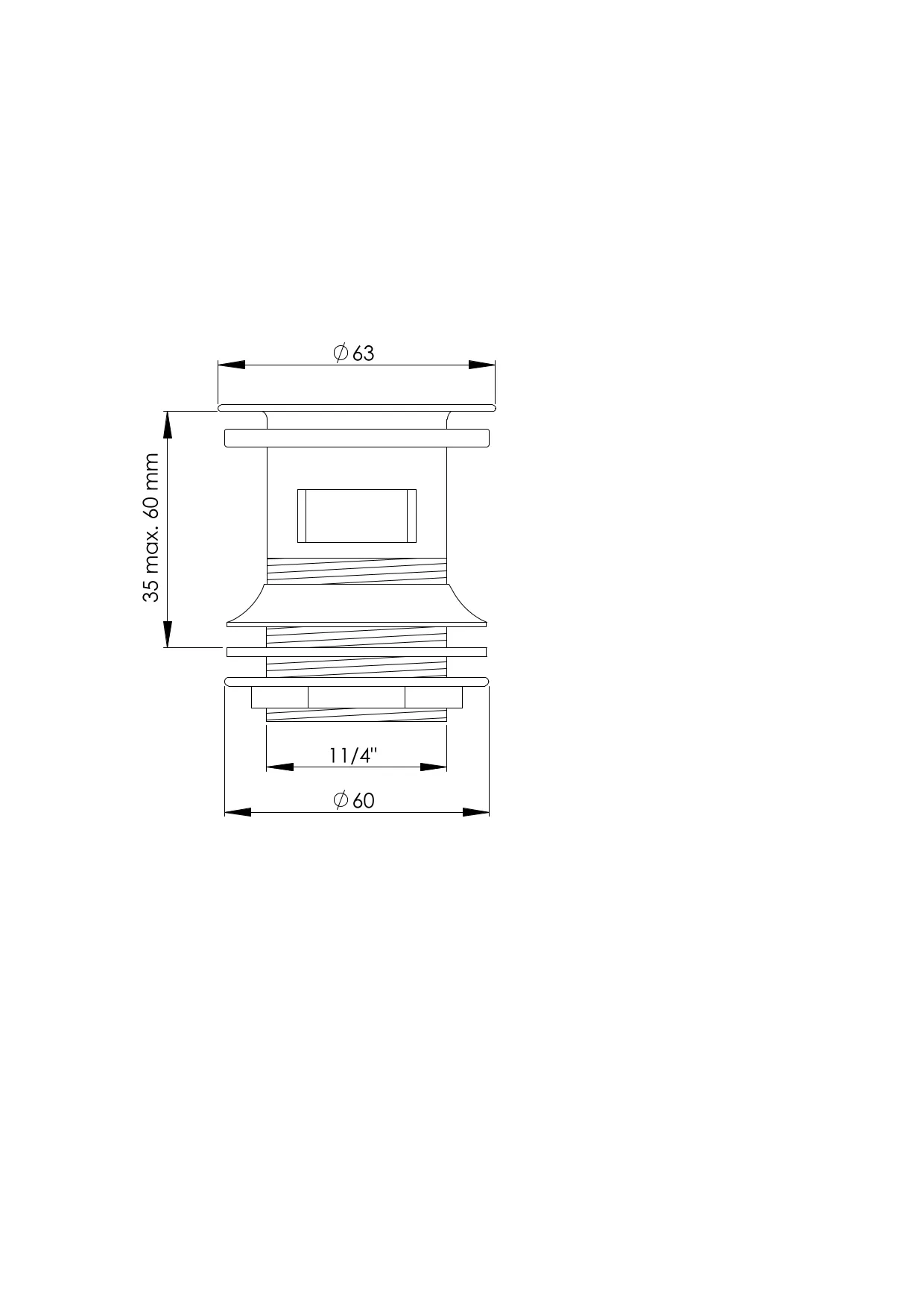 AS Schaftventil MS matt weiß 1 1/4″ x 63 mm, Schaftlänge 70 mm AS Schaftventil MS matt weiß 1 1/4″ x 63 mm, Schaftlänge 70 mm