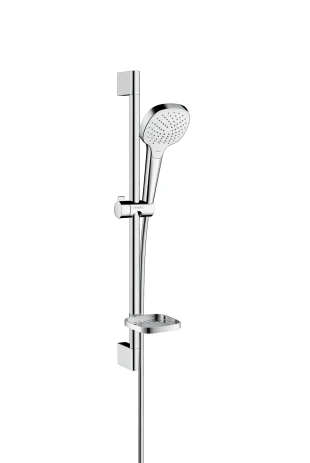 Brausenset Croma Select E Vario/ Unica 650mm weiss/chrom mit Seifenschale