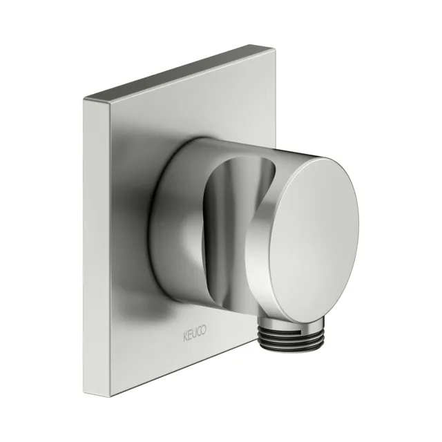 KEUCO IXMO Schlauchanschluss mit Brausehalter eckig Edelstahl-finish