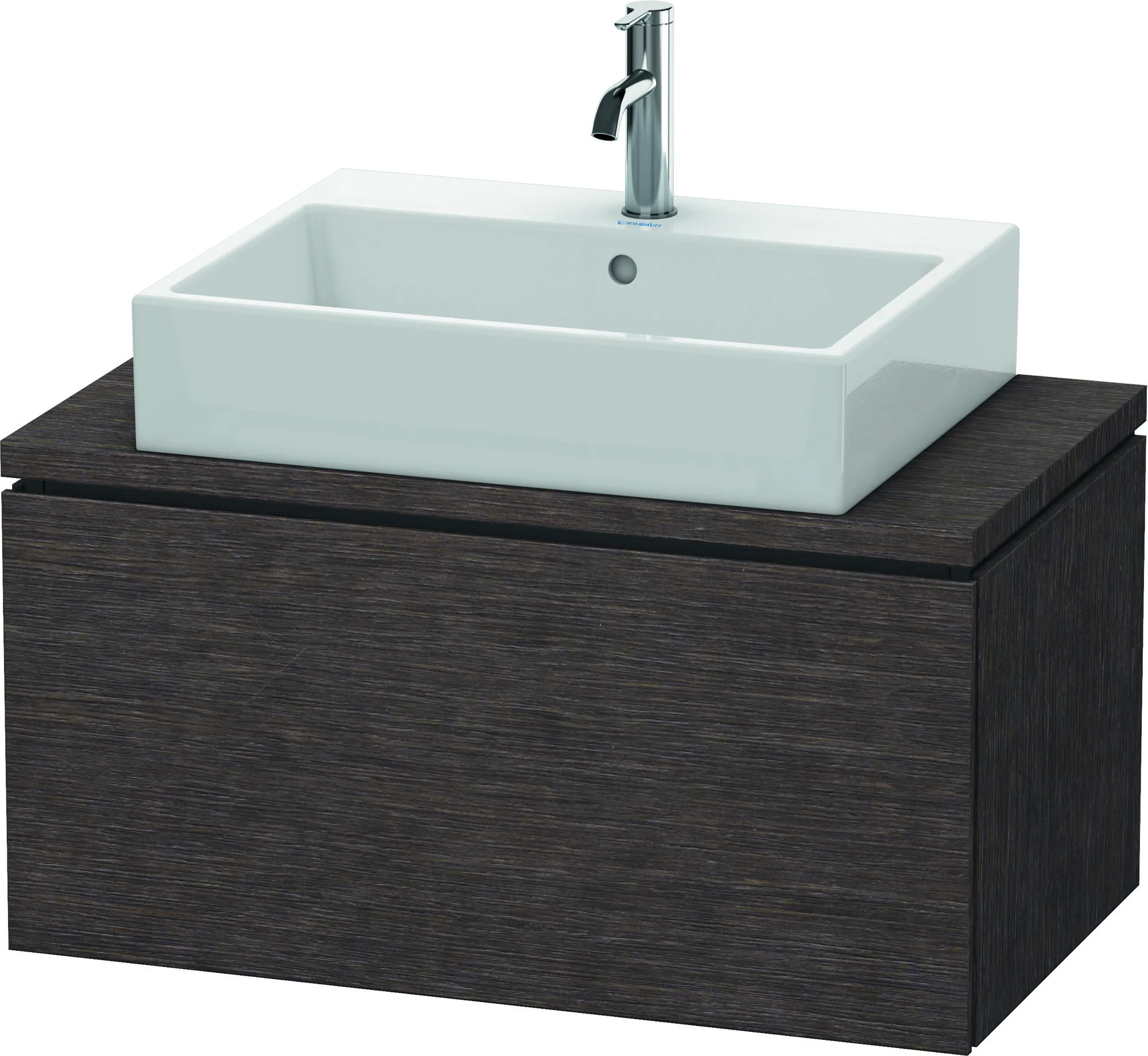 Duravit Waschtischunterschrank wandhängend „L-Cube“ 82 × 40 × 47,7 cm Eiche Dunkel gebürstet
