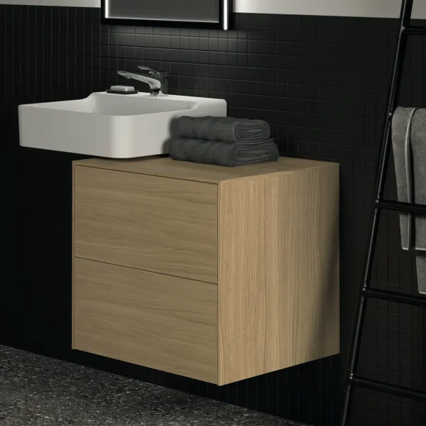 Ideal Standard Waschtischunterschrank „Conca“ 60,2 × 55 × 50,5 cm Eiche hell Furnier Ideal Standard Waschtischunterschrank „Conca“ 60,2 × 55 × 50,5 cm Eiche hell Furnier