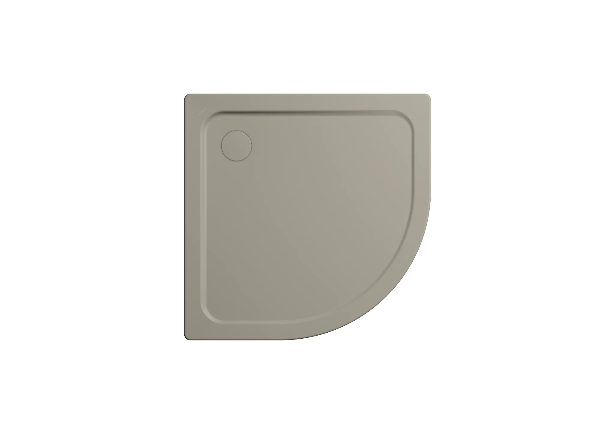 Kaldewei ARRONDO Duschfläche, Viertelkreis, 1000x1000 mm, warm grey 50, Perl-Effekt