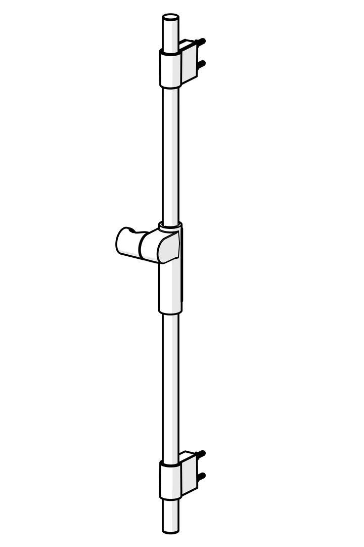 HansaACTIVEJET Duschstange Wandstange HansaACTIVEJET 0478 Chrom