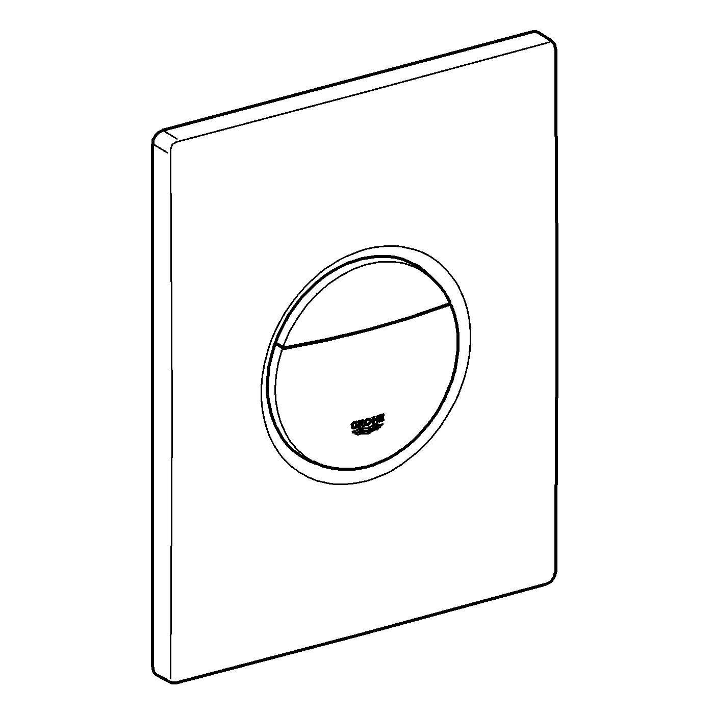 Grohe WC-Betätigungsplatte Nova Cosmopolitan 2-Mengen- und Start & Stopp-Betätigung senkrechte und waagerechte Montage 156 x 197 mm in glossy black
