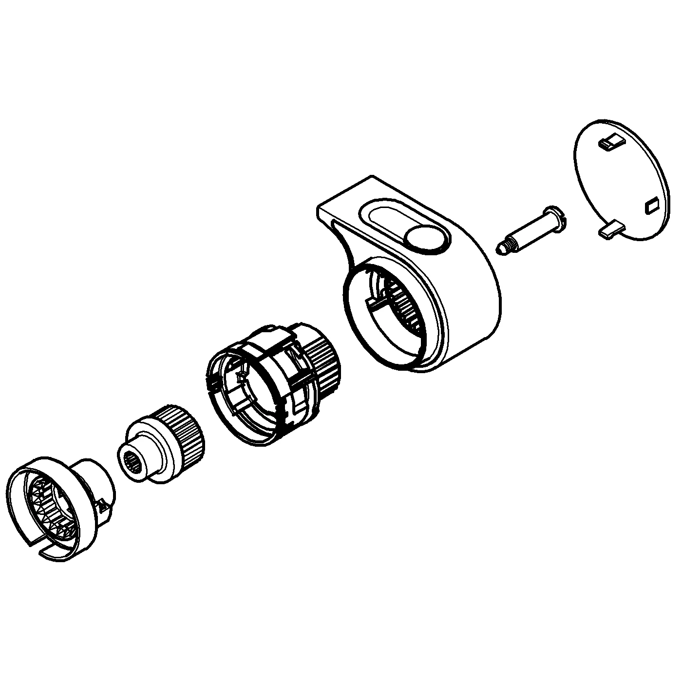 Absperrgriff 47916, Aqua Paddle, für Grohtherm 2000, chrom