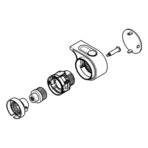 Absperrgriff 47916, Aqua Paddle, für Grohtherm 2000, chrom Absperrgriff 47916, Aqua Paddle, für Grohtherm 2000, chrom
