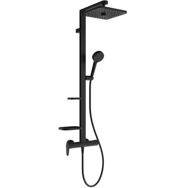Ideal Standard Duschsystem Ceraflow Alu+ Serie SilkBlack, Aufputz, 2-Funktions-Handbrause und -Kopfbrause, 345x501x1113 mm Ideal Standard Duschsystem Ceraflow Alu+ Serie SilkBlack, Aufputz, 2-Funktions-Handbrause und -Kopfbrause, 345x501x1113 mm