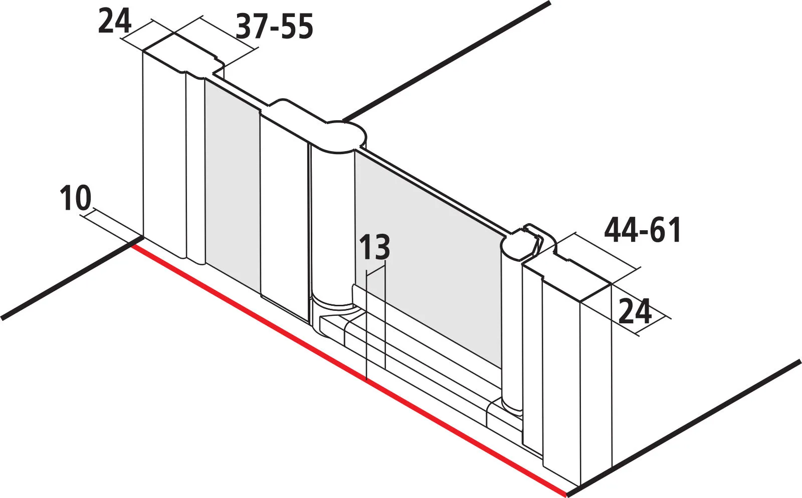 Kermi Duschdesign IBIZA 2000 Schwingtür mit Festfeld, 1750x750 mm, Silber Mattglanz Kermi Duschdesign IBIZA 2000 Schwingtür mit Festfeld, 1750x750 mm, Silber Mattglanz