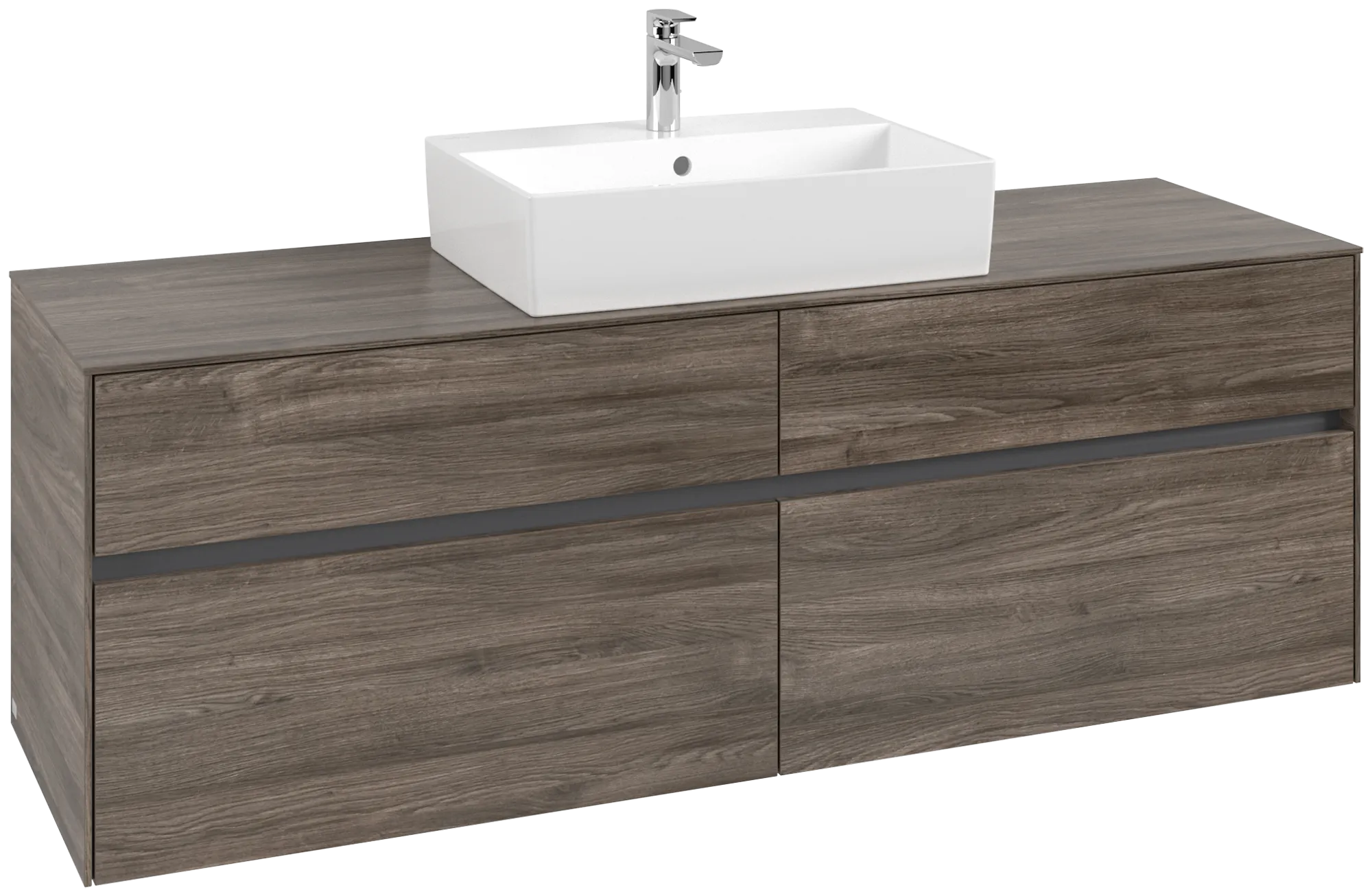 Villeroy & Boch Waschtischunterschrank „Collaro“ 1600 × 548 × 500 mm Stone Oak, ohne Beleuchtung, für Becken mittig Villeroy & Boch Waschtischunterschrank „Collaro“ 1600 × 548 × 500 mm Stone Oak, ohne Beleuchtung, für Becken mittig