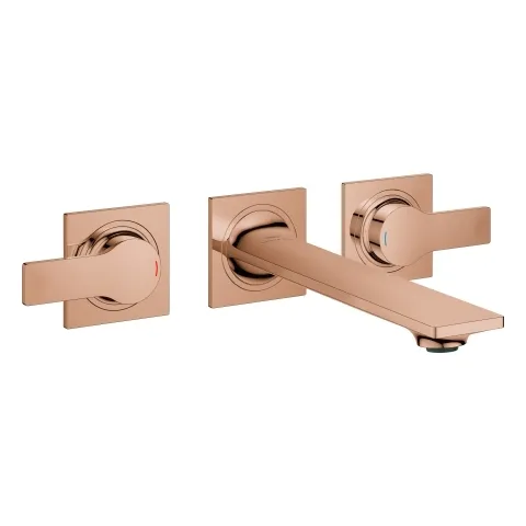 3-Loch-Waschtischbatterie Allure 20193, Wandmontage, Fertigmontageset für 29 025 002, Ausladung 220 mm, chrom 3-Loch-Waschtischbatterie Allure 20193, Wandmontage, Fertigmontageset für 29 025 002, Ausladung 220 mm, chrom