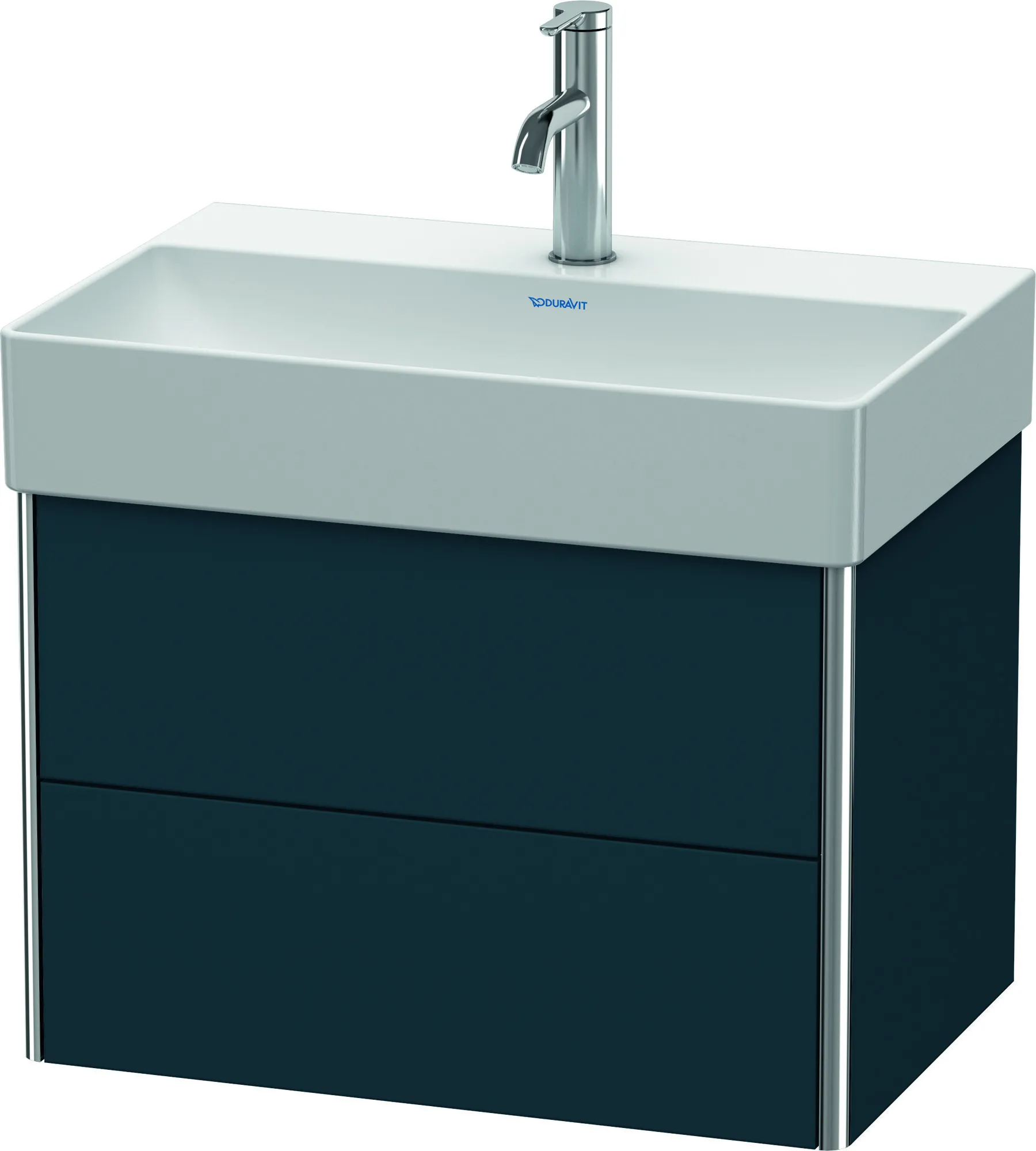 Duravit Waschtischunterschrank wandhängend „XSquare“ 58,4 × 39,7 × 39 cm Nachtblau Seidenmatt