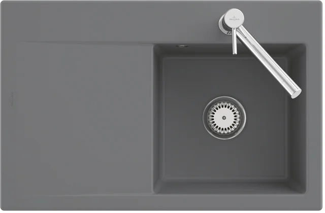 Villeroy & Boch Subway Style 45 Flat 33472F, flächenbündige Spüle, 780 x 510 mm, Graphite CeramicPlus Villeroy & Boch Subway Style 45 Flat 33472F, flächenbündige Spüle, 780 x 510 mm, Graphite CeramicPlus