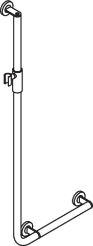 HEWI Haltegriff Ausführung rechts „System 900“ in Weiß tiefmatt / Hellgrau matt HEWI Haltegriff Ausführung rechts „System 900“ in Weiß tiefmatt / Hellgrau matt