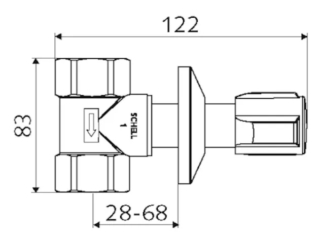 Unterputzventil DN 25, Max. Betriebsdruck: 10 bar, DN 25 G 1 IG, DN 25 G 1 IG, chrom Unterputzventil DN 25, Max. Betriebsdruck: 10 bar, DN 25 G 1 IG, DN 25 G 1 IG, chrom