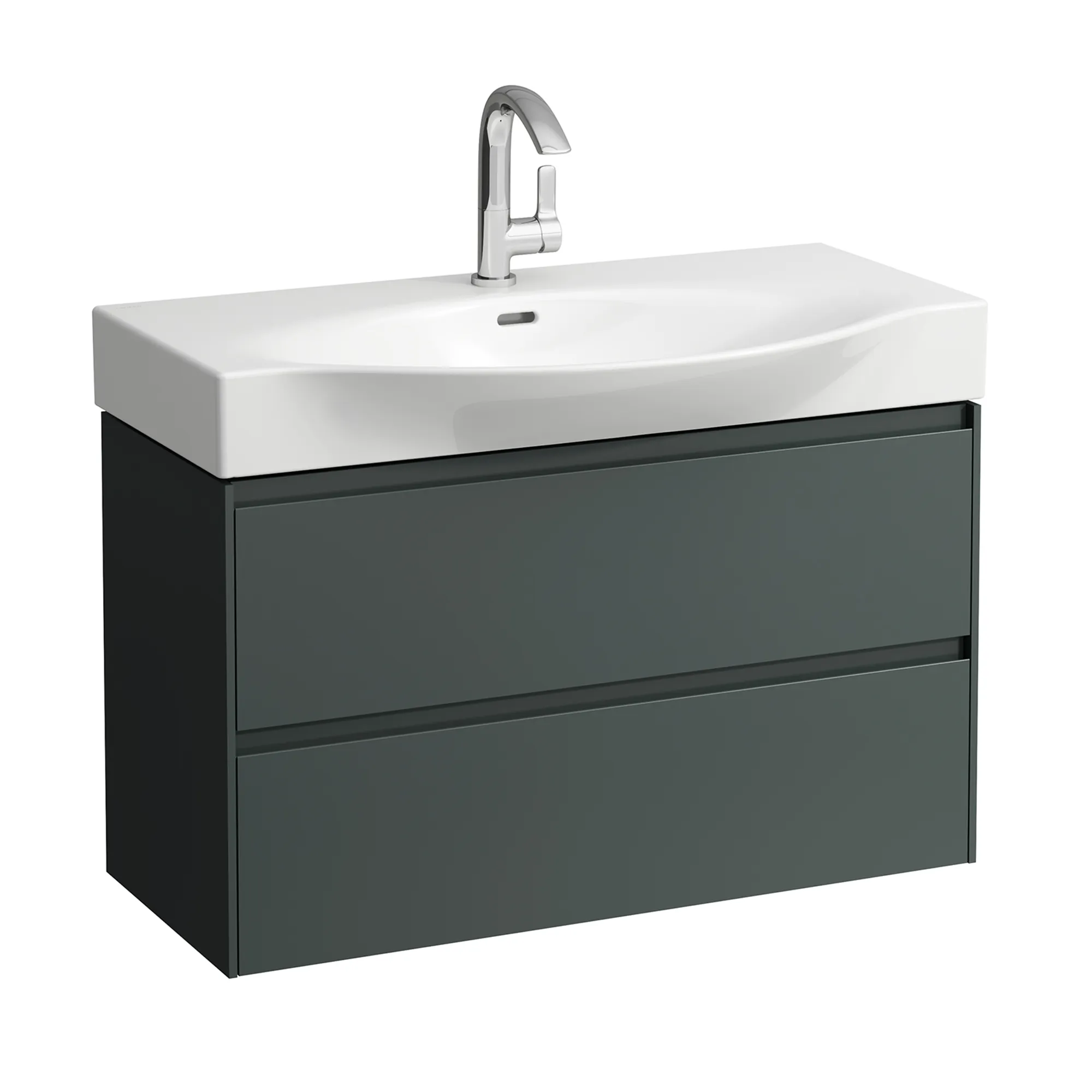 Laufen Waschtischunterbau LANI 368x882x515, 2 Schubladen, integrierter Griffleiste, Vollauszug und Soft-Close für Waschtisch PALACE H811702, verkehrsgrau Laufen Waschtischunterbau LANI 368x882x515, 2 Schubladen, integrierter Griffleiste, Vollauszug und Soft-Close für Waschtisch PALACE H811702, verkehrsgrau