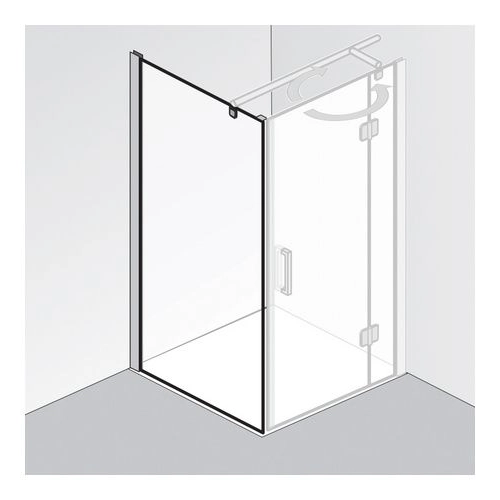 HSK teilgerahmt Seitenwand „Aperto“ Seitenwand für Drehtür Glas Mattierung mittig (65 cm), Profile Chromoptik (Alu Hochglanz poliert), für 1000 mm, B: 800 mm H: 2000 mm HSK teilgerahmt Seitenwand „Aperto“ Seitenwand für Drehtür Glas Mattierung mittig (65 cm), Profile Chromoptik (Alu Hochglanz poliert), für 1000 mm, B: 800 mm H: 2000 mm