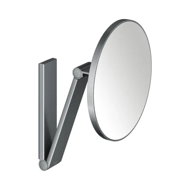 KEUCO Kosmetikspiegel „iLook_move“ Rund, ohne Beleuchtung in Schwarzchrom (gebürstet), ⌀ 212 mm KEUCO Kosmetikspiegel „iLook_move“ Rund, ohne Beleuchtung in Schwarzchrom (gebürstet), ⌀ 212 mm