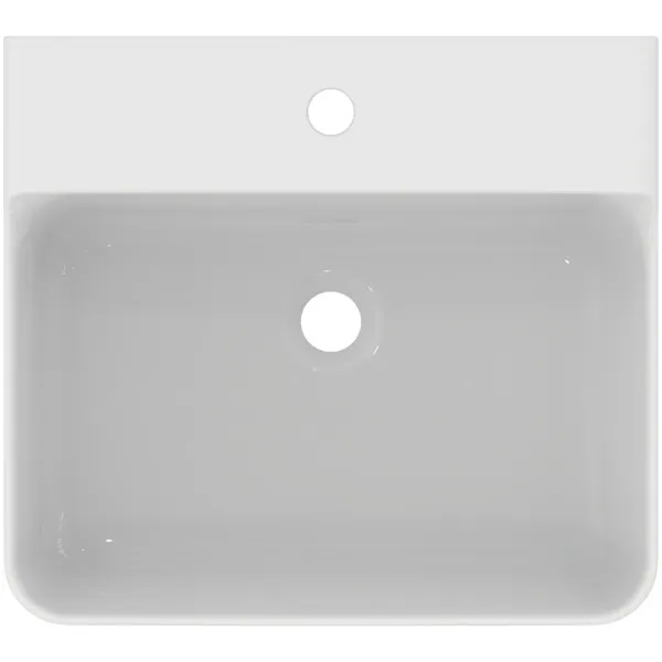 Waschbecken „Conca“ 50 × 45 × 14,5 cm, Hahnlochposition mittig in Weiß