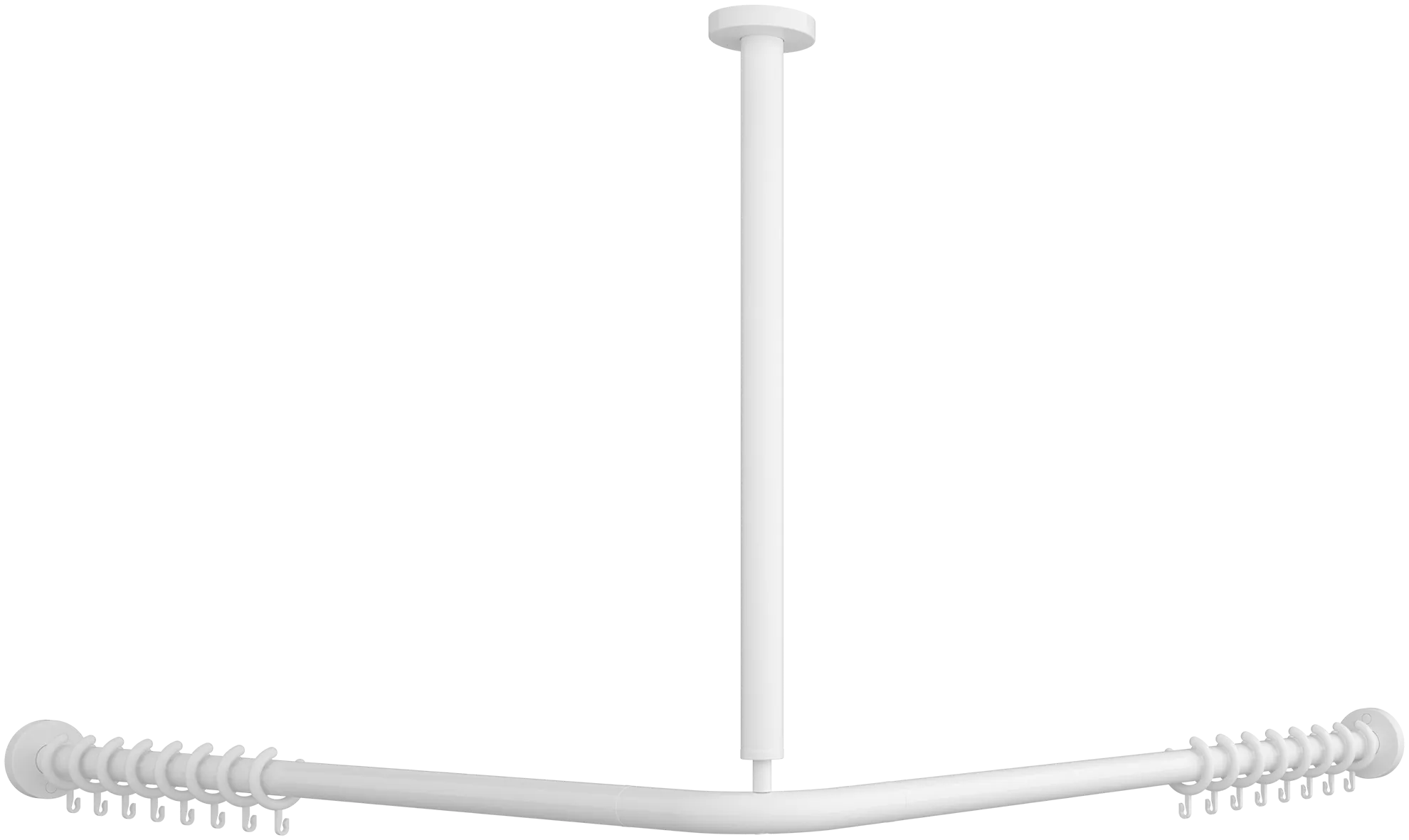 Villeroy & Boch Duschvorhangstange „ViCare Funktion“ 100 × 100 cm in weiß Villeroy & Boch Duschvorhangstange „ViCare Funktion“ 100 × 100 cm in weiß