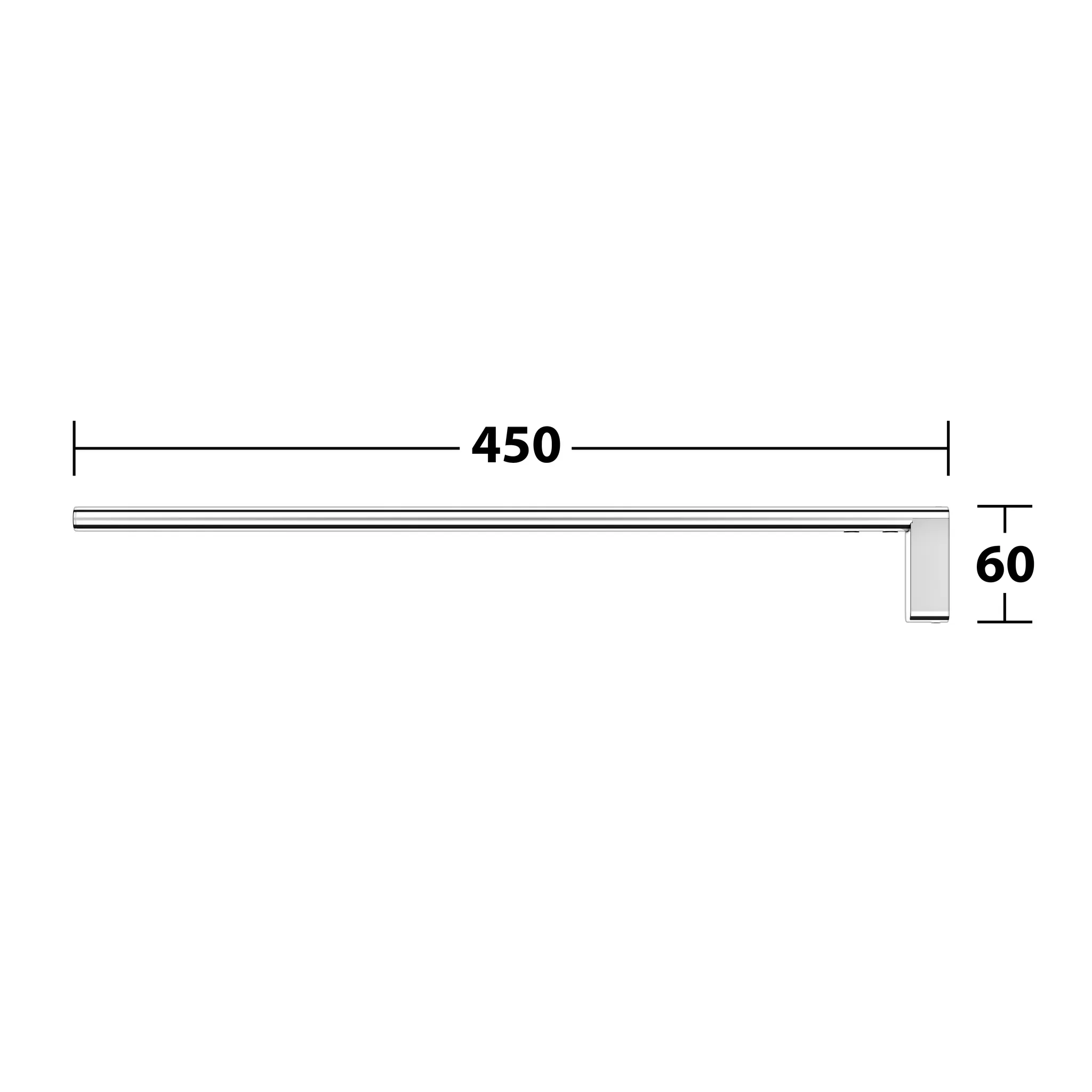 Edition 400 Handtuchhalter 450 mm verchromt Handtuchhalter Edition 400 11520,fest 1-tlg., 450 mm, verchromt