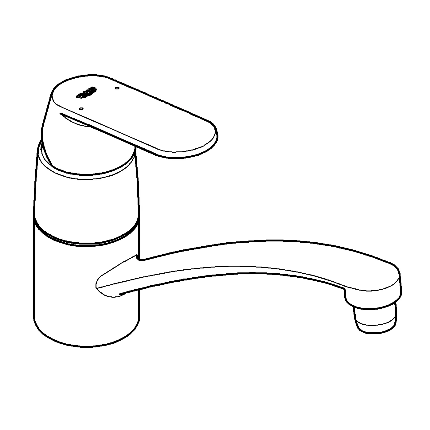 Grohe Eurosmart Cosmopolitan Einhand-Spültischbatterie, ½ für Vor-Fenster-Montage, flacher Auslauf, Einlochmontage, Grohe Long-Life Oberfläche, Grohe SilkMove 46 mm Keramikkartusche, variabel einstellbare Mengenbegrenzung, Auslauf mit Mousseur, schwenkba Grohe Eurosmart Cosmopolitan Einhand-Spültischbatterie, ½ für Vor-Fenster-Montage, flacher Auslauf, Einlochmontage, Grohe Long-Life Oberfläche, Grohe SilkMove 46 mm Keramikkartusche, variabel einstellbare Mengenbegrenzung, Auslauf mit Mousseur, schwenkba