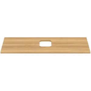 Waschtischplatte i.life B mittiger Ausschnitt für eine Schale 1002x507x18mm Weiß matt