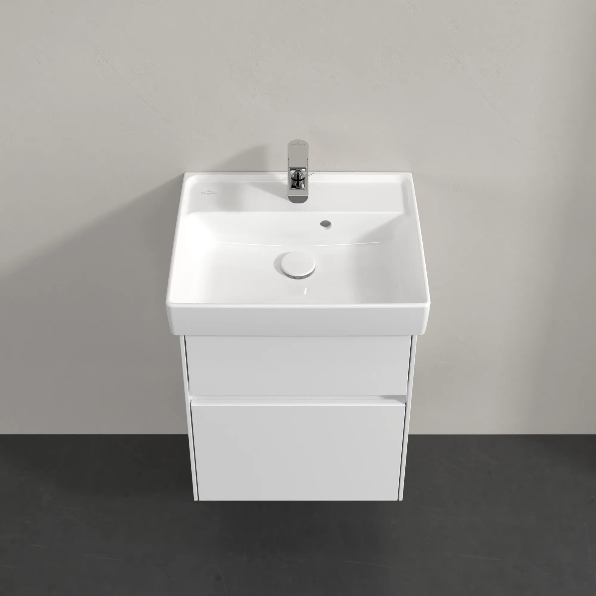Villeroy & Boch Waschtischunterschrank „Collaro“ 460 × 546 × 374 mm Glossy White, für Becken mittig, ohne Beleuchtung