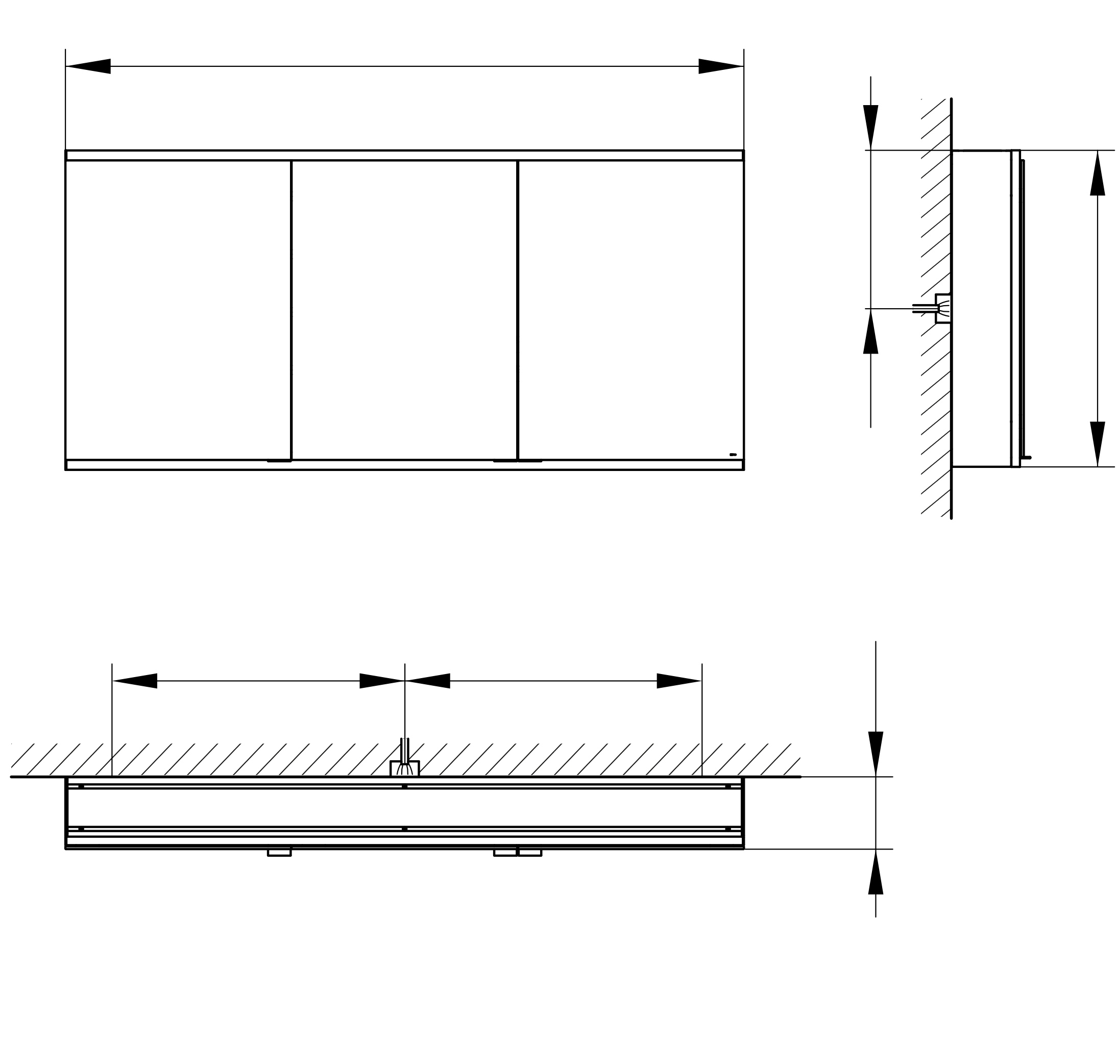 Royal Modular 2.0 800301150100000 Spiegelschrank unbeleuchtet Wandvorbau, ohne Steckdose 1500 x 700 x 160 mm silber-eloxiert