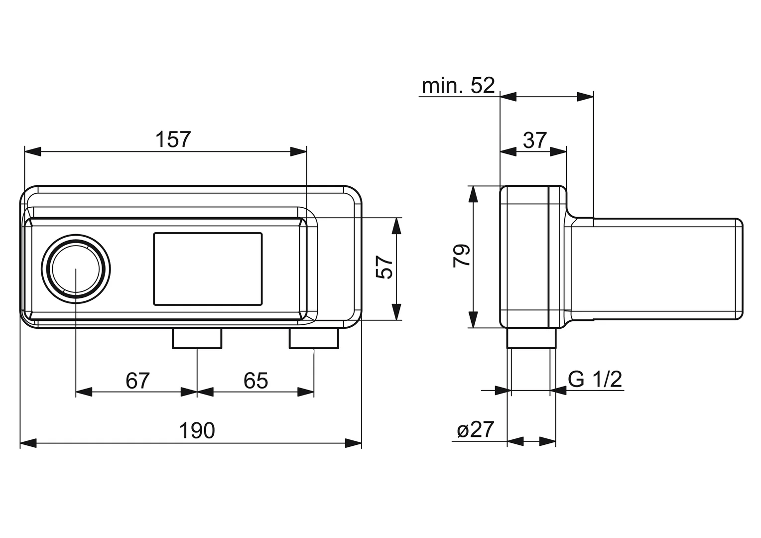 HansaVARIO Waschtischarmatur UP-Rohbauset Wandarmaturen HansaVARIO 5786 DN15 4.0 Steuerpatrone
