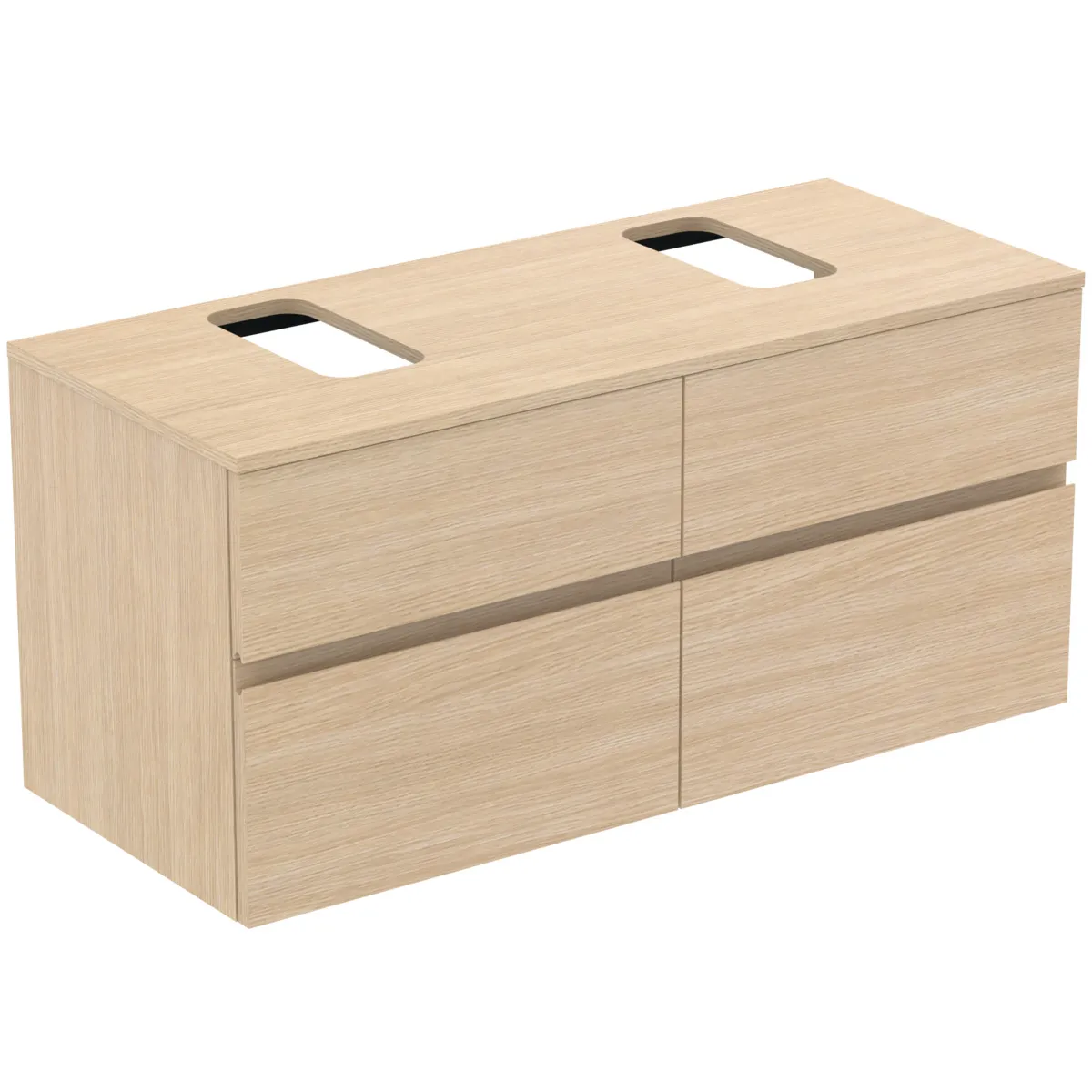 Ideal Standard Waschtischunterschrank Finesse Eiche weiß, 1202x505x558mm, 4 Auszüge