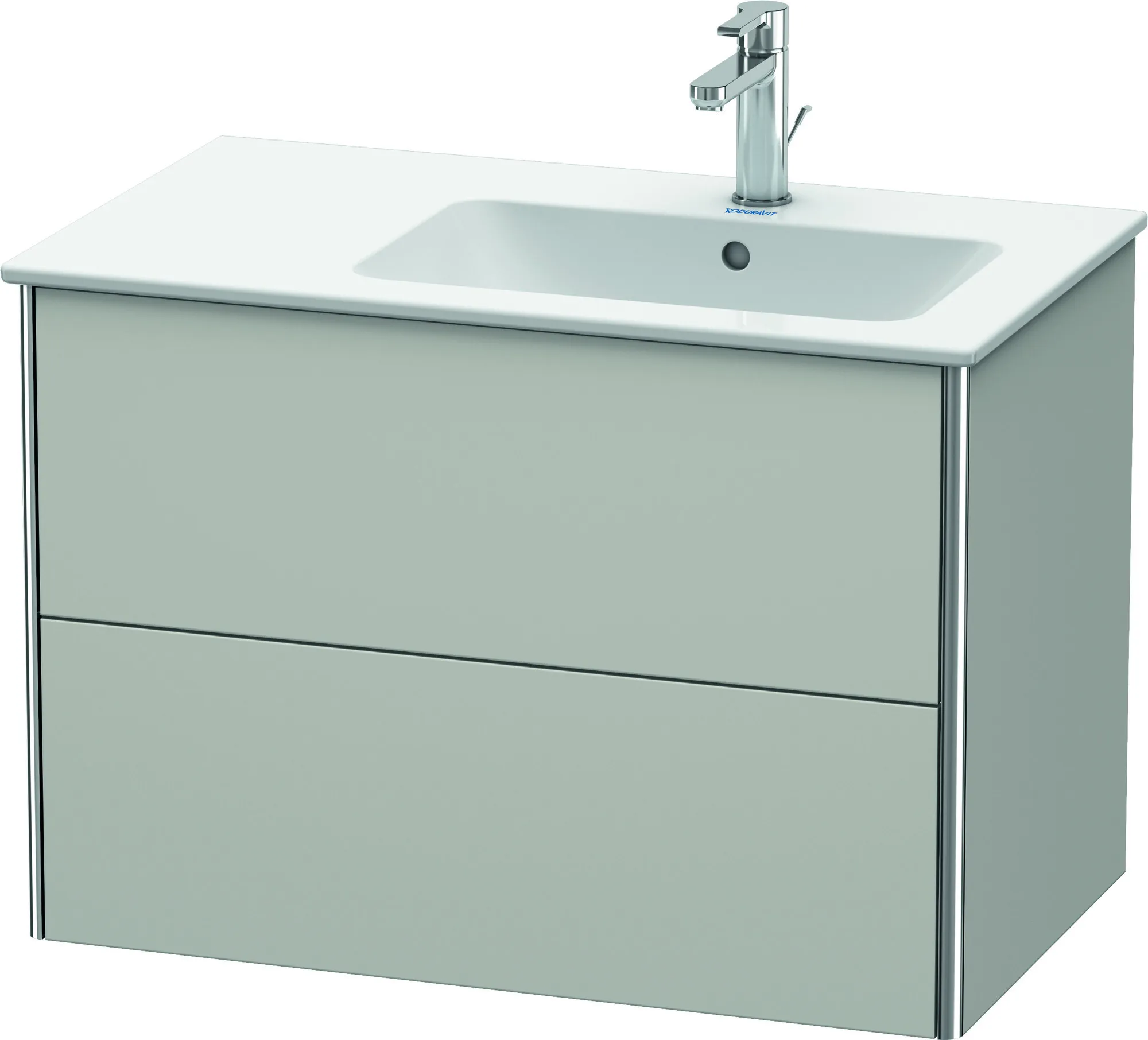 Duravit Waschtischunterschrank wandhängend „XSquare“ 81 × 56 × 47,8 cm Betongrau Matt