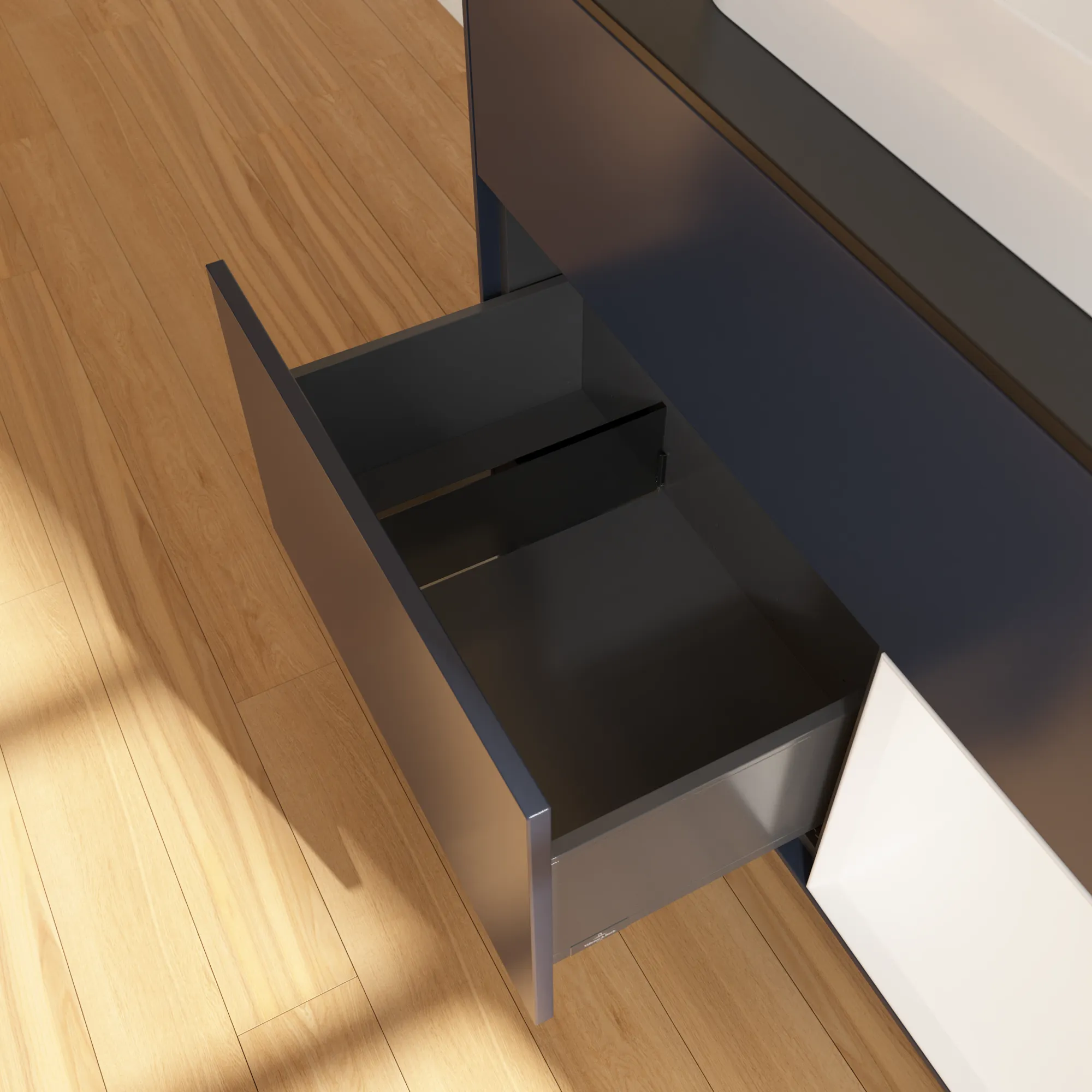 Villeroy & Boch Waschtischunterschrank „Finion“ für Schrankwaschtisch 1000 × 603 × 501 mm Midnight Blue Matt Lacquer, für Becken mittig