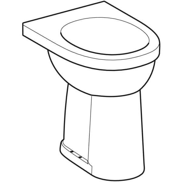 Stand-Flachspül-WC „Renova Comfort“ 35,5 × 49 × 47 cm mit Spülrand