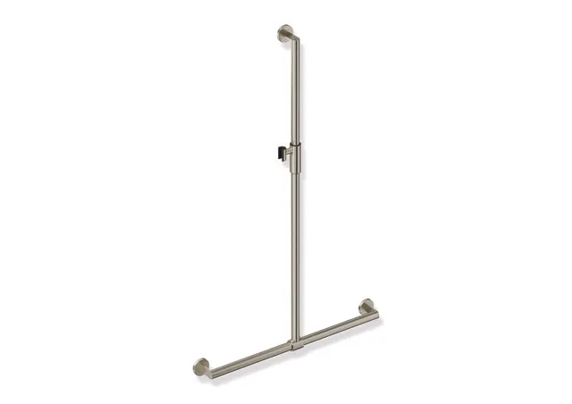 Duschhandlauf mit verschiebbarer Brausehalterstange, Edelstahl, PVD, mit magnetischem Brausehalter, senkrechte Länge 1250 mm, waagerechte Länge 765 mm, D: 32 mm, in Farbe CK (messing glänzend) Duschhandlauf mit verschiebbarer Brausehalterstange, Edelstahl, PVD, mit magnetischem Brausehalter, senkrechte Länge 1250 mm, waagerechte Länge 765 mm, D: 32 mm, in Farbe CK (messing glänzend)