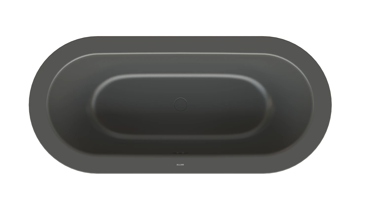 Bette Badewanne „BetteStarlet Oval Silhouette“ freistehend oval 165 × 75 cm in Slate