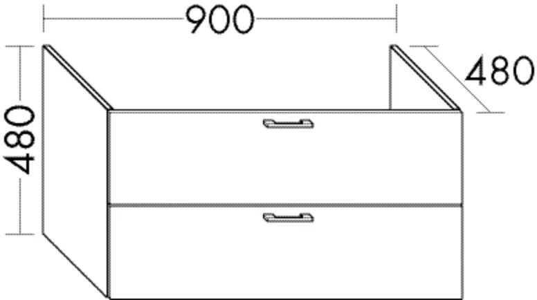 Burgbad Waschtischunterschrank Sys30, 480x900x480 mm, PG3, für Mineralguss-Waschtisch Sys M2 Burgbad Waschtischunterschrank Sys30, 480x900x480 mm, PG3, für Mineralguss-Waschtisch Sys M2
