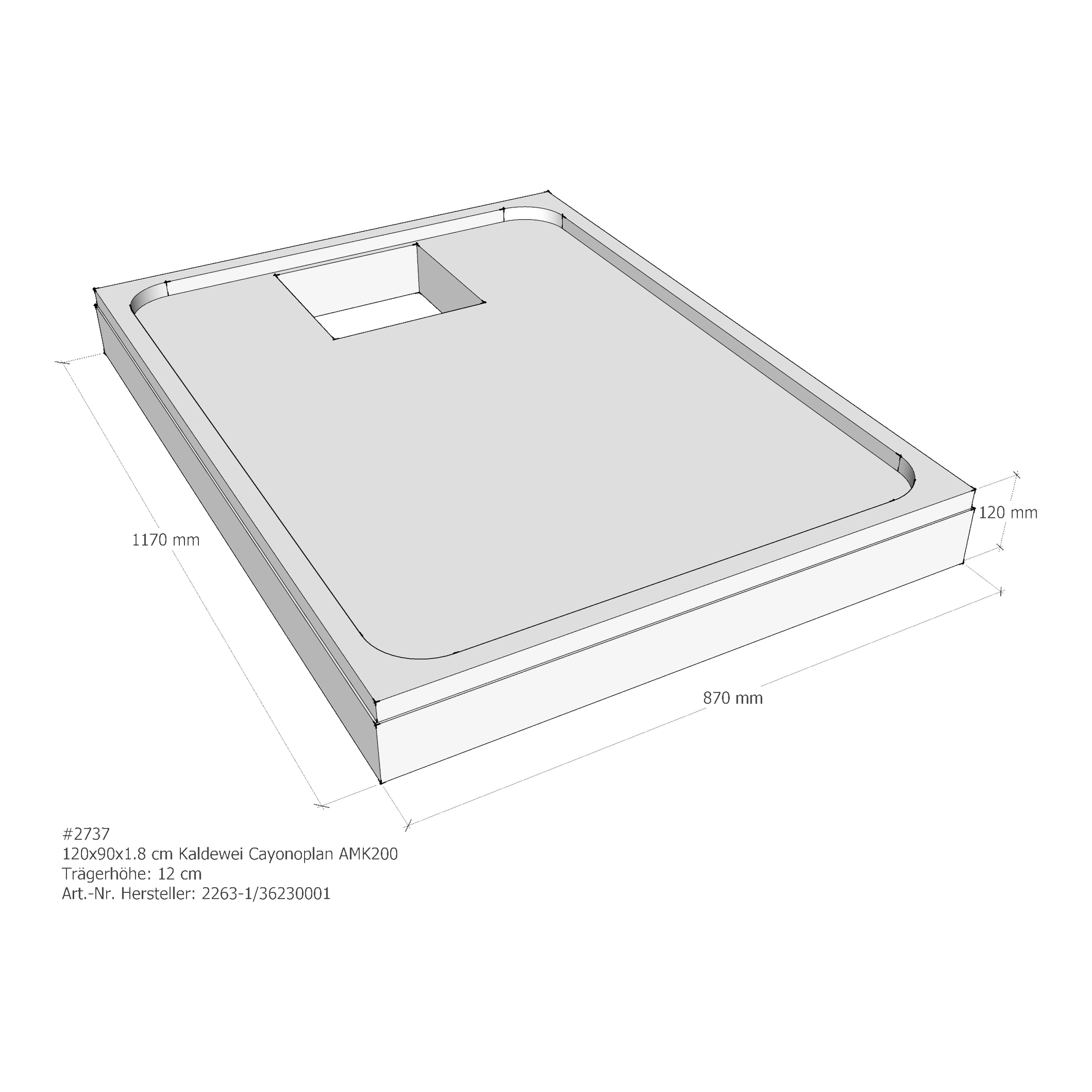 Duschwannenträger für Kaldewei Cayonoplan 120 × 90 × 1,8 cm Breite: 90 cm / Länge: 120 cm Duschwannenträger für Kaldewei Cayonoplan 120 × 90 × 1,8 cm Breite: 90 cm / Länge: 120 cm