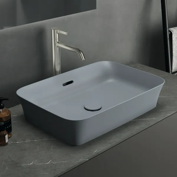 Waschbecken „Ipalyss“ 55 × 38 × 14,5 cm in Puderblau