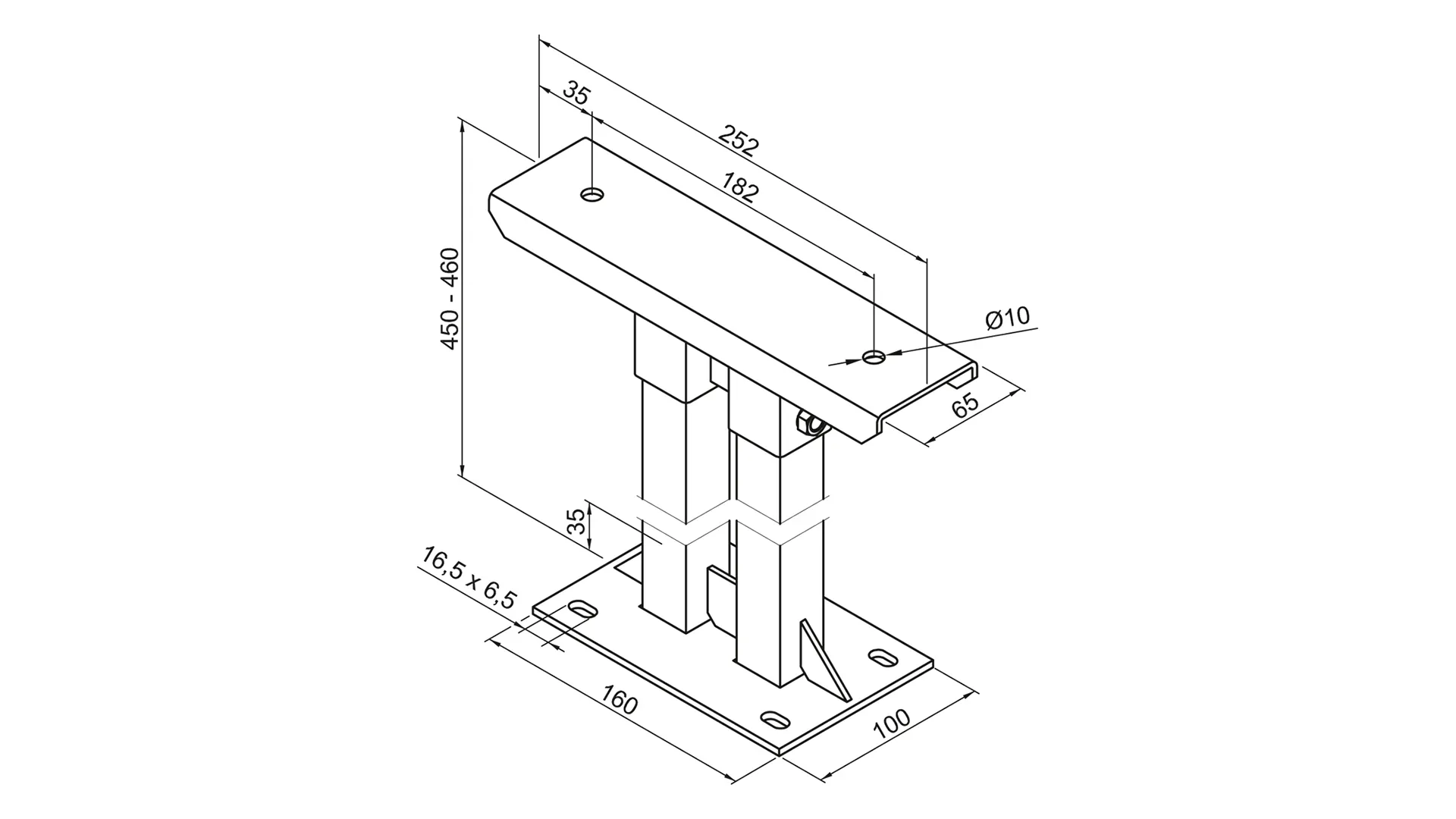 Zubehör Fußkonsole FMORV HD45-5, Sonder-Lack Zubehör Fußkonsole FMORV HD45-5, Sonder-Lack