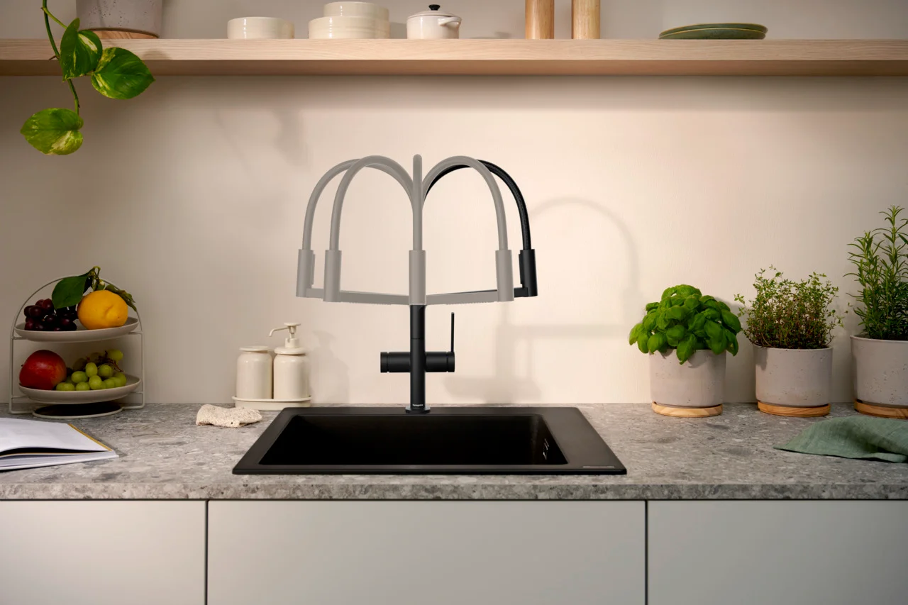 Hansgrohe Talis Select M54 PowderSpray Einhebel-Küchenmischer Semi-Pro, 3 Strahlarten, mattschwarz