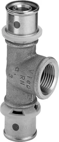 Viega „Sanfix P“ T-Stück mit 2 Muffen und Innengewinde 32 mm × 3/4″ × 32 mm Viega „Sanfix P“ T-Stück mit 2 Muffen und Innengewinde 32 mm × 3/4″ × 32 mm