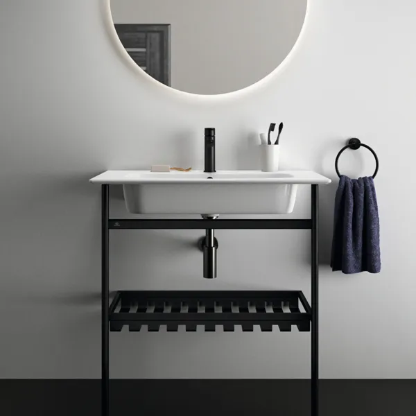 Waschbecken „i.life A“ 84 × 46 × 15,5 cm, Hahnlochposition mittig Waschbecken „i.life A“ 84 × 46 × 15,5 cm, Hahnlochposition mittig