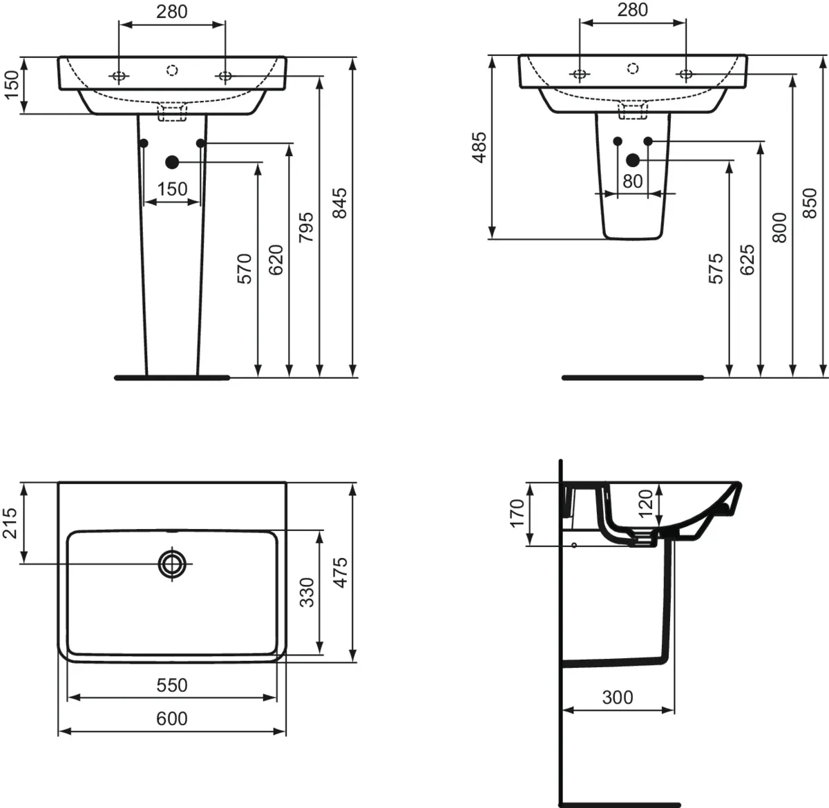 Ideal Standard Waschbecken „i.lifeB“ Ideal Standard Waschbecken „i.lifeB“