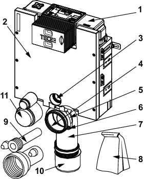 TECEbox WC-Modul mit Uni-Spülkasten und Fliesenträger-Front, Bauhöhe 820 mm