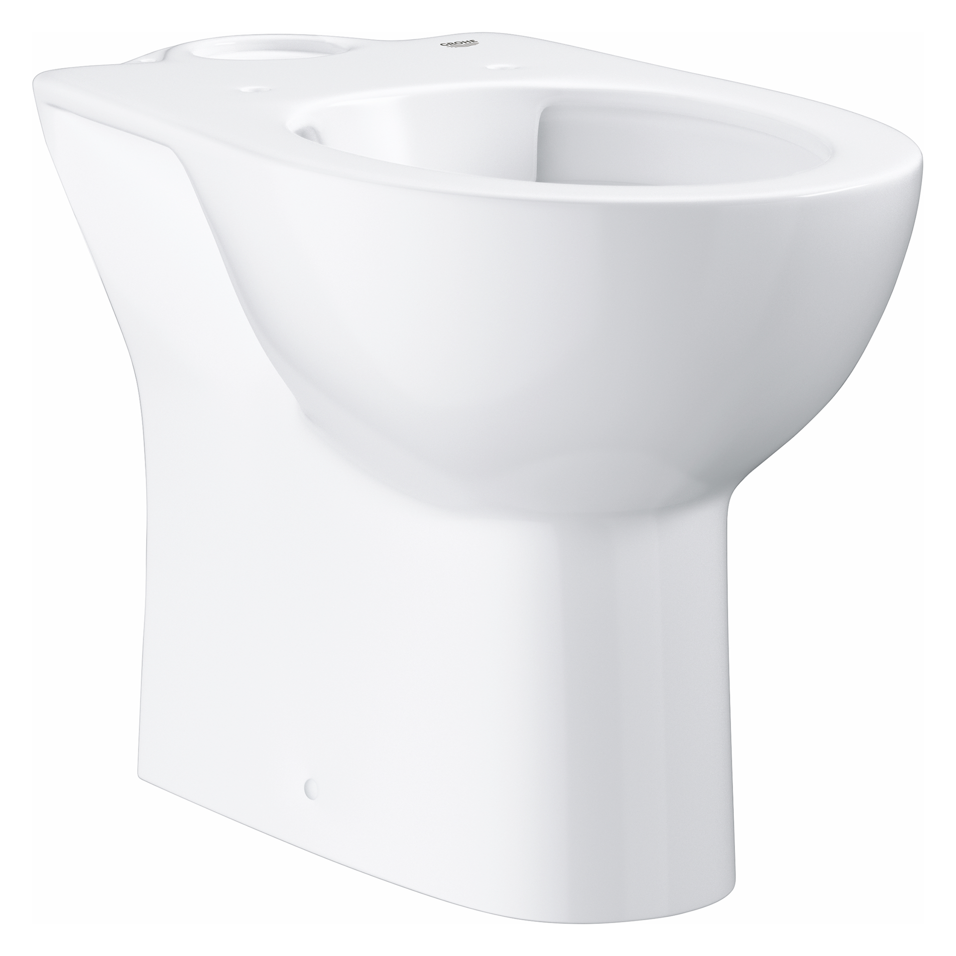 GROHE Stand-WC-Kombination Bau Keramik 39349, Tiefspüler, Abgang waagerecht, spülrandlos, aus Sanitärkeramik, alpinweiß