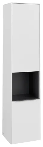 Villeroy & Boch Hochschrank mit offenem Fach „Subway 3.0“ 40 × 171 × 36,2 × 36,2 cm 2 Türen, 1 × offenes Fach, 2 × fixer Fachboden, Anschlag: links, 3 × Glasfachboden, 2 Türen, Anschlag links