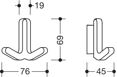 HEWI Doppelhaken „Serie 477“