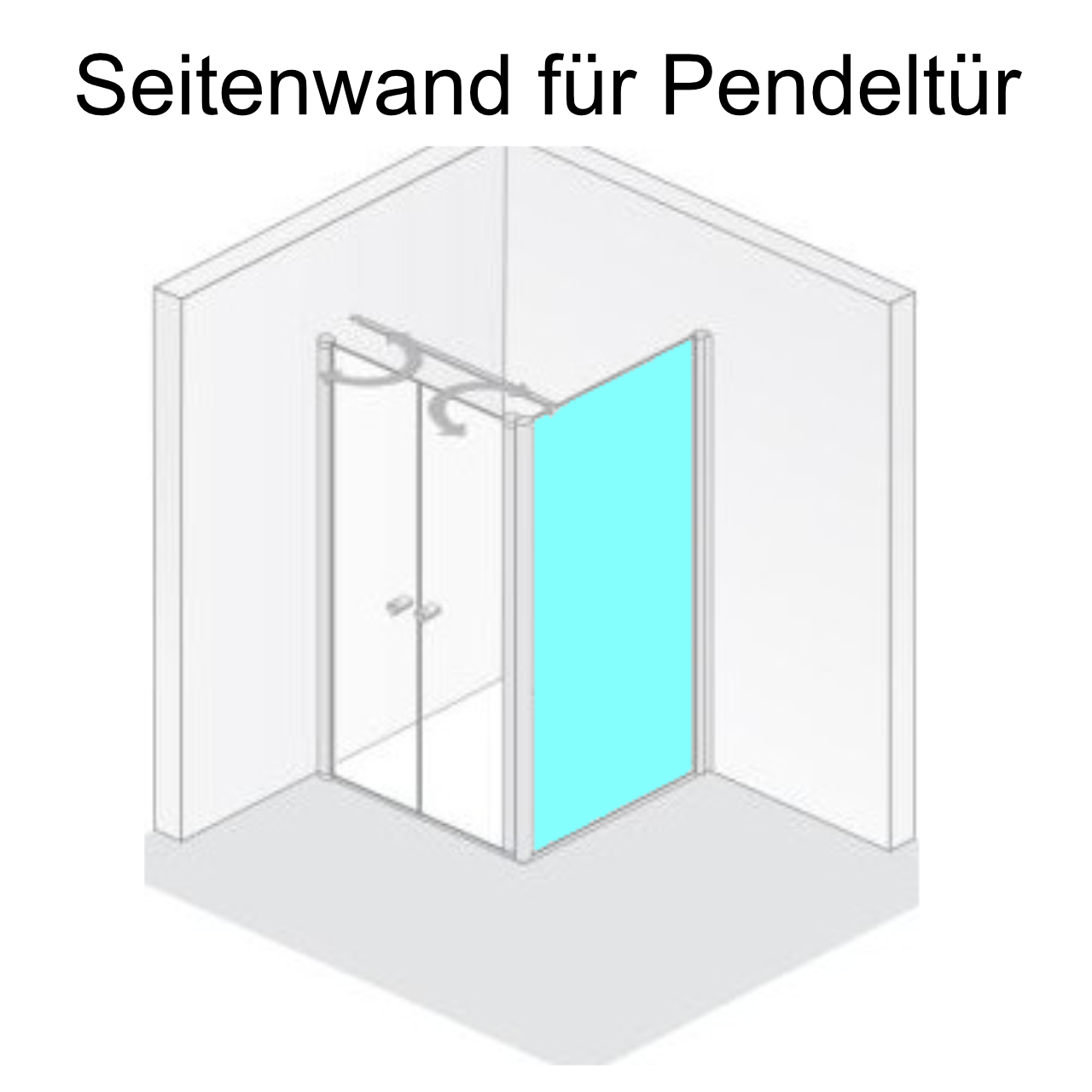 HSK Seitenwand „Exklusiv 2.0“ Glas Klar hell, Profile Alu Silber-matt, für #Türbreite#, H: 2000 mm HSK Seitenwand „Exklusiv 2.0“ Glas Klar hell, Profile Alu Silber-matt, für #Türbreite#, H: 2000 mm