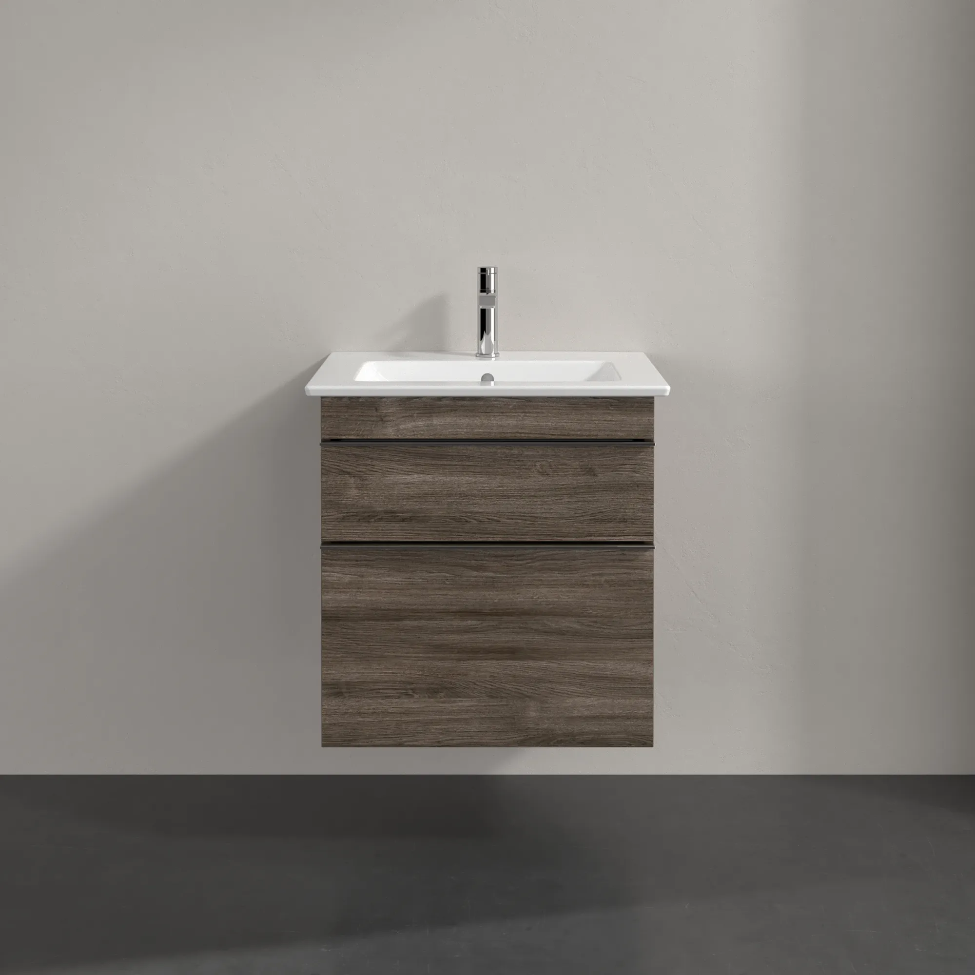 Villeroy & Boch Waschtischunterschrank „Venticello“ für Schrankwaschtisch 553 × 590 × 502 mm Stone Oak, für Becken mittig