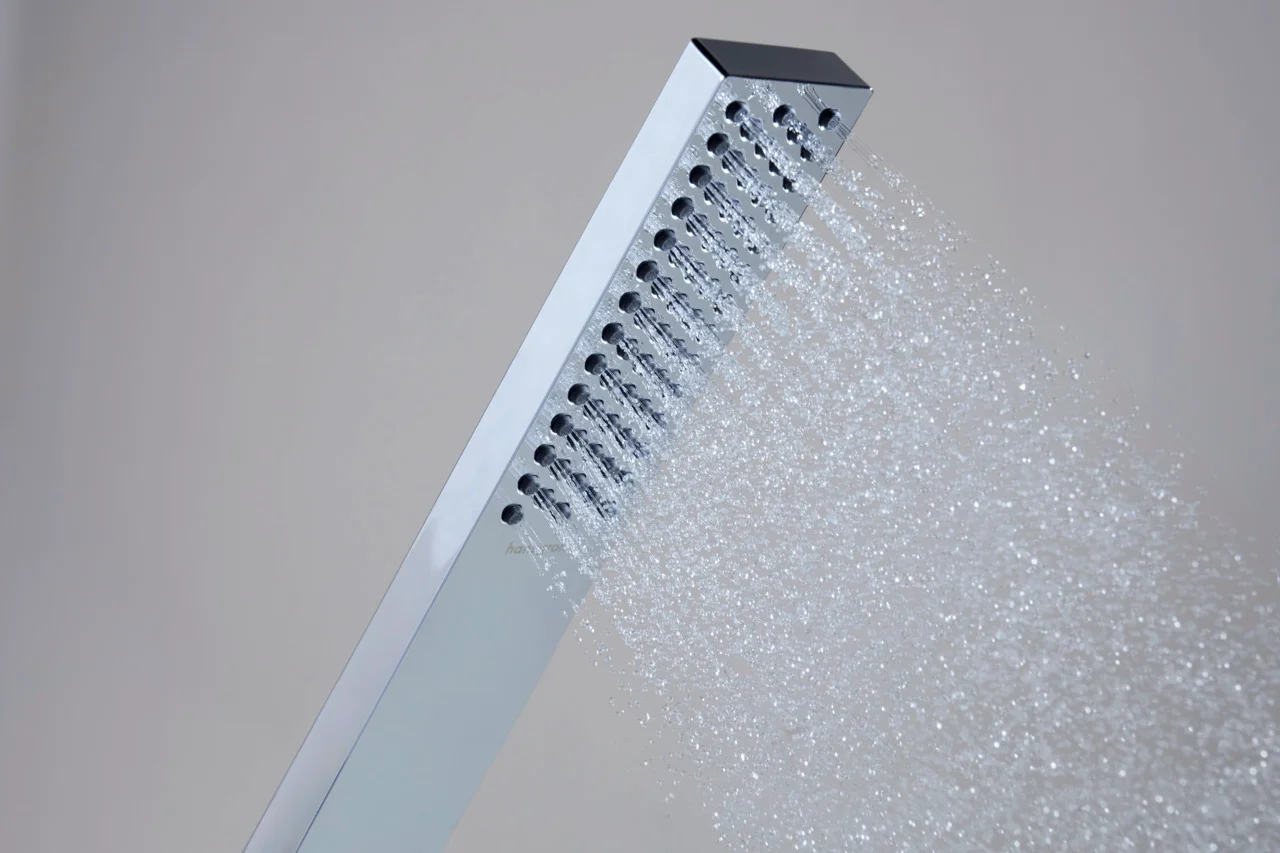Hansgrohe Pulsify E Stabhandbrause 1jet EcoSmart+ Chrom, 100 x 25 mm, PowderRain Strahlart, QuickClean, max. Durchfluss 5 l/min ab 3 bar, Anschluss G 1/2 Hansgrohe Pulsify E Stabhandbrause 1jet EcoSmart+ Chrom, 100 x 25 mm, PowderRain Strahlart, QuickClean, max. Durchfluss 5 l/min ab 3 bar, Anschluss G 1/2